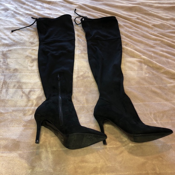 Blk Suede Aldo over the knee boots sz 7 - Picture 6 of 7
